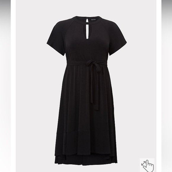 Torrid Black Studio Knit Hi-Lo Skater Dress - Size 2XL - Picture 4 of 12